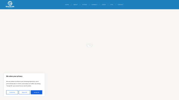 Screenshot of the Gracelink Church website