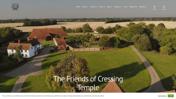 Screenshot of the The Friends Of Cressing Temple website