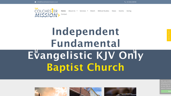 Screenshot of the The Colchester Mission website