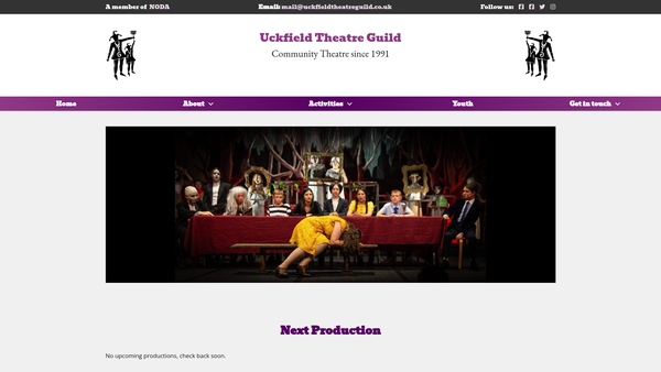 Screenshot of the Uckfield Theatre Guild website
