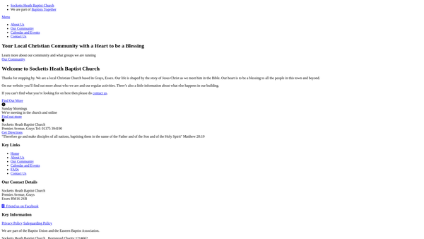 Screenshot of the Socketts Heath Baptist Church website