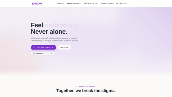Screenshot of the Episom website