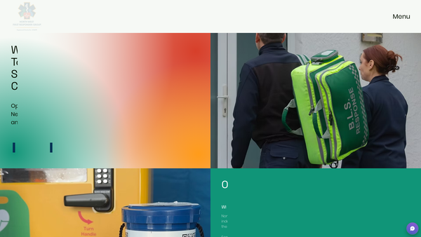 Screenshot of the North West First Responder Group website