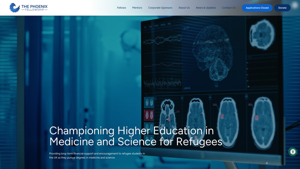 Screenshot of the The Phoenix Fellowship website
