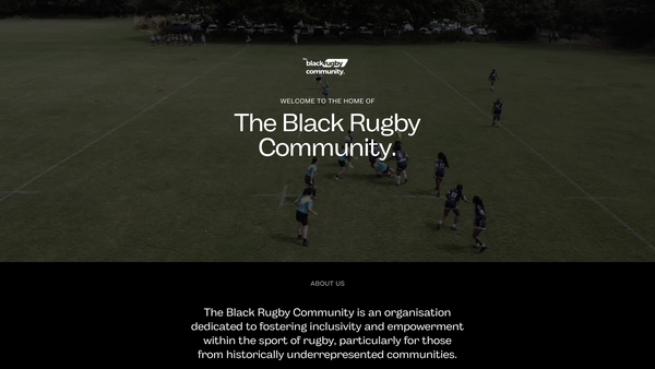 Screenshot of the The Black Rugby Community website