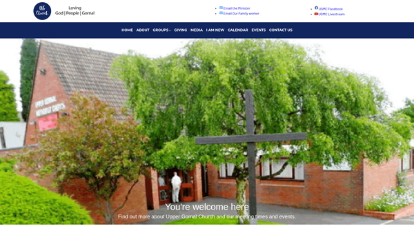 Screenshot of the Upper Gornal Methodist Church website