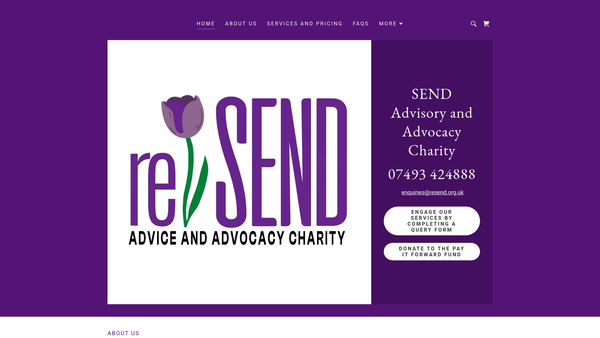 Screenshot of the Resend website