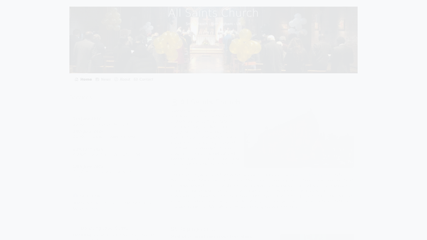 Screenshot of the The Parochial Church Council Of The Ecclesiastical Parish Of All Saints, Small Heath, Birmingham website