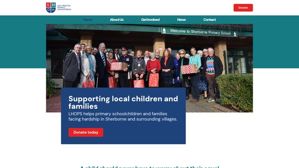 Screenshot of the Let's Help Our Primary Schoolchildren website