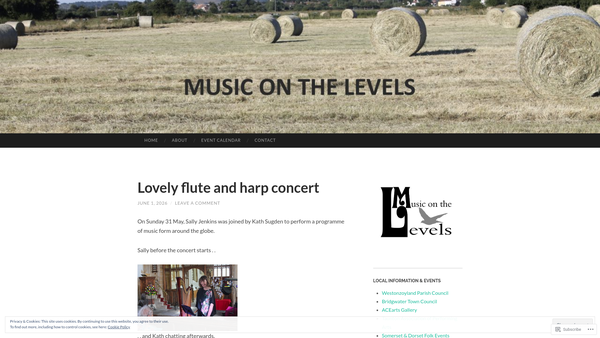 Screenshot of the Music On The Levels website
