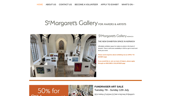 Screenshot of the St Margaret's Gallery website