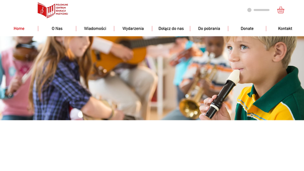 Screenshot of the Polish Centre For Music Education (Polonijne Centrum Edukacji Muzycznej Pcem ) website