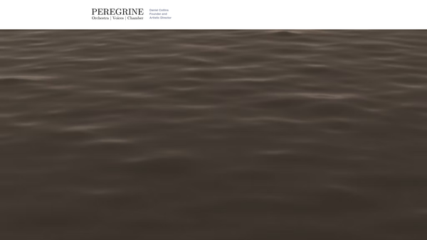 Screenshot of the Peregrine Music website