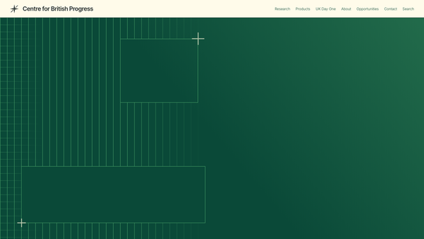 Screenshot of the Centre For British Progress website