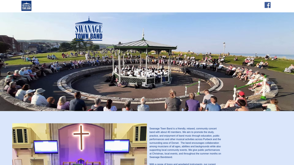 Screenshot of the Swanage Town Band website