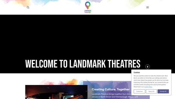 Screenshot of the Landmark Theatres Limited website