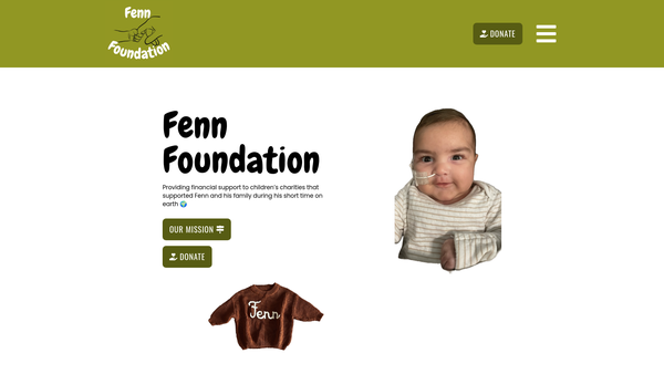 Screenshot of the Fenn Foundation website