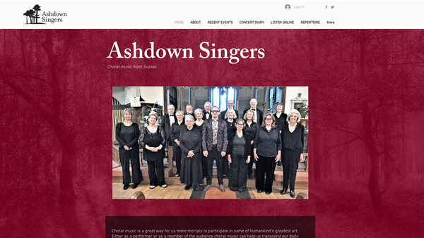 Screenshot of the The Ashdown Singers website
