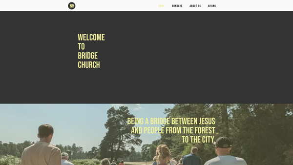 Screenshot of the Bridge Church Totton website