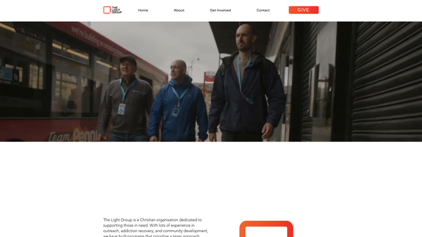 Screenshot of the The Light Group website