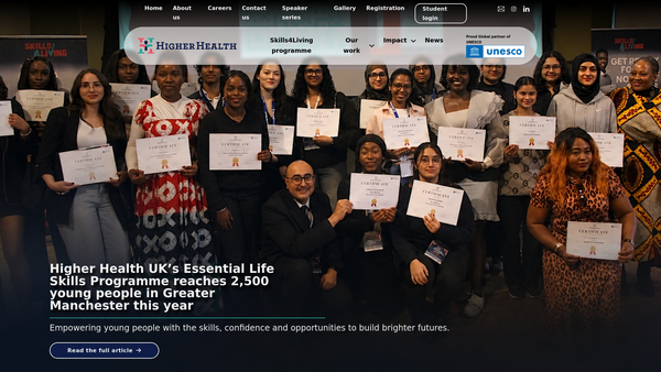 Screenshot of the Higher Health U.K. Ltd website
