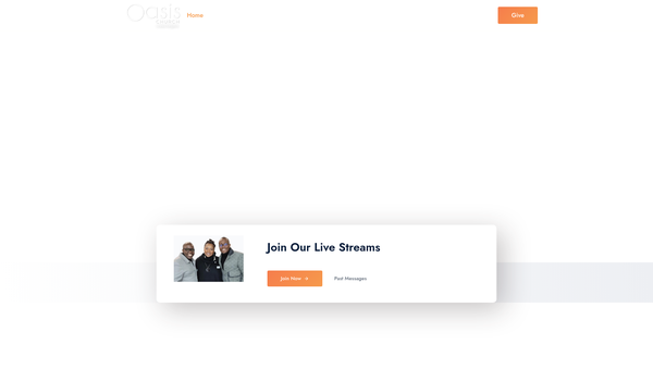 Screenshot of the Oasis Church United Kingdom website