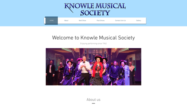 Screenshot of the Knowle Musical Society website