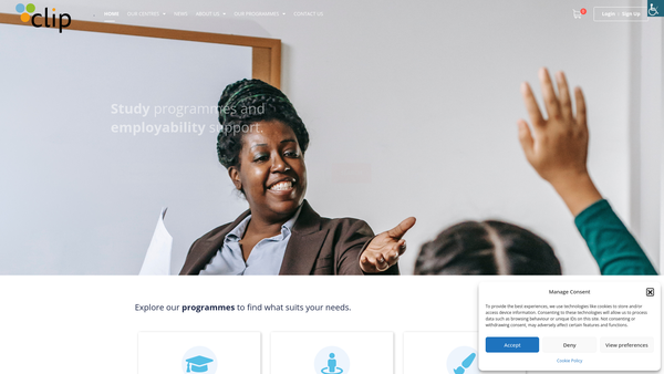 Screenshot of the Community Learning In Partnership Limited website