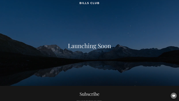 Screenshot of the Bill's Club website