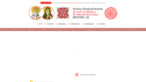 Screenshot of the Saint Hierarch Joseph The Merciful, Metropolitan Of Moldova And Saint Sophrony Of Essex website