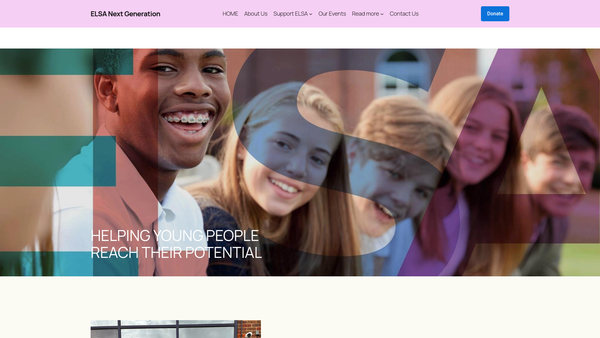 Screenshot of the Elsa Next Generation website
