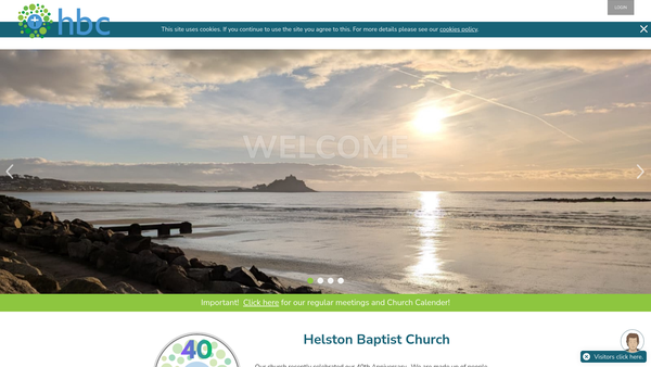 Screenshot of the Helston Baptist Church website