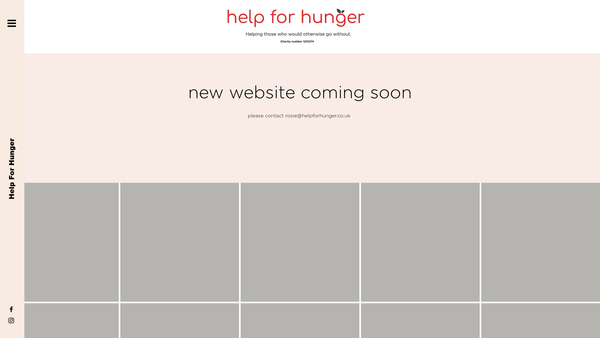 Screenshot of the Help For Hunger website