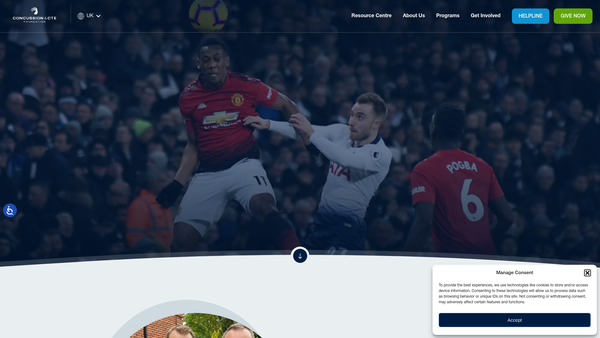 Screenshot of the Concussion & CTE Limited website