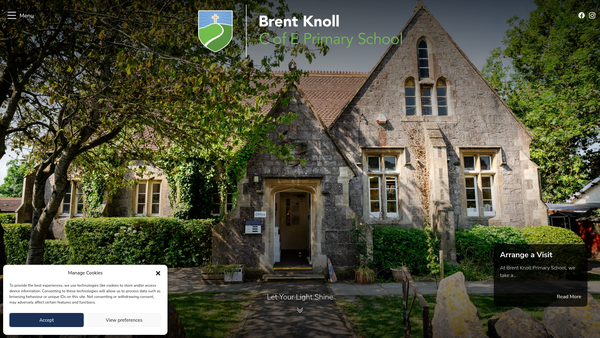 Screenshot of the Friends Of Brent Knoll School website