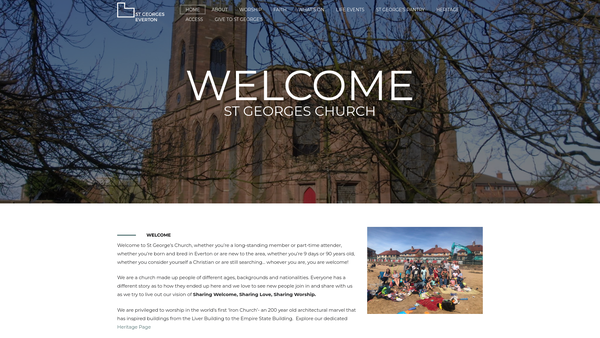 Screenshot of the The Parochial Church Council Of The Ecclesiastical Parish Of St George, Everton website