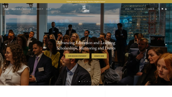 Screenshot of the Ukap Foundation website