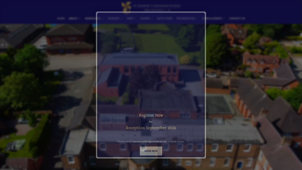 Screenshot of the St Dominic’s Grammar School Fundraising Association website