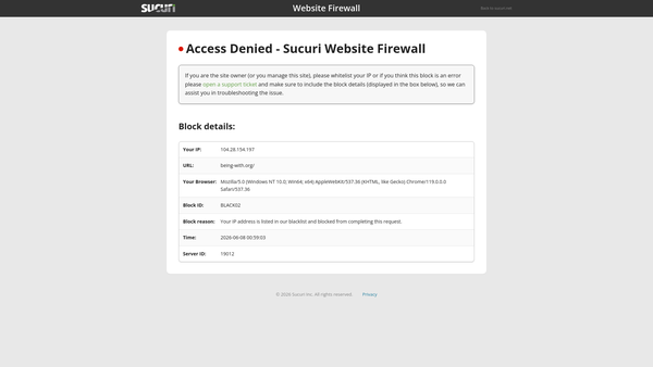 Screenshot of the Being With website