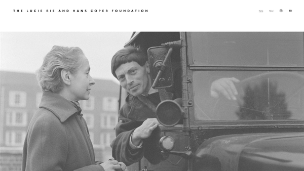 Screenshot of the The Lucie Rie And Hans Coper Foundation website