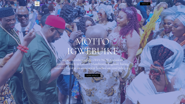 Screenshot of the Oha-Ngwa Manchester website