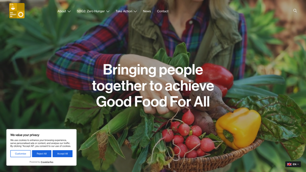 Screenshot of the Sdg2 Advocacy Hub website
