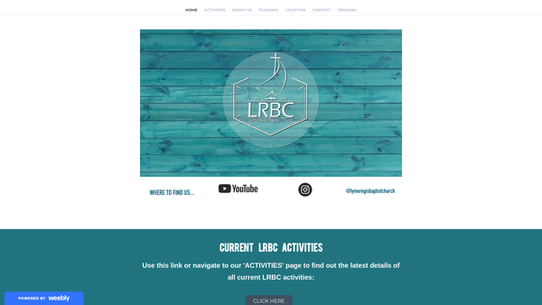 Screenshot of the Lyme Regis Baptist Church website