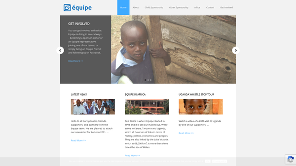 Screenshot of the Equipe website
