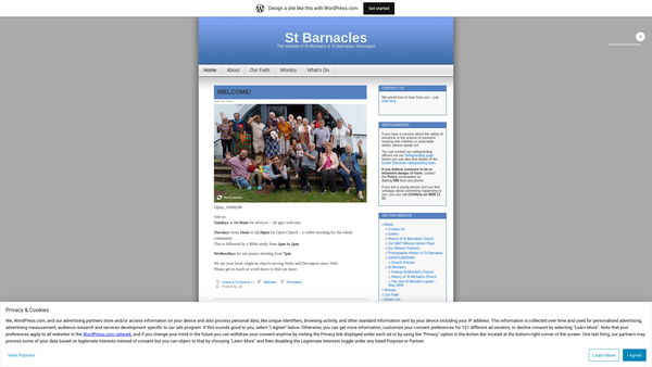 Screenshot of the The Parochial Church Council Of The Ecclesiastical Parish Of St Michael And St Barnabas Devonport website