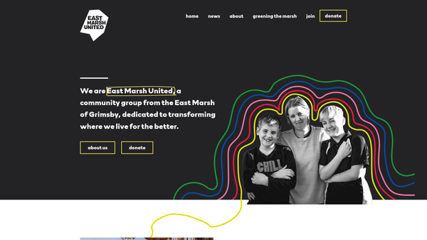 Screenshot of the East Marsh United website