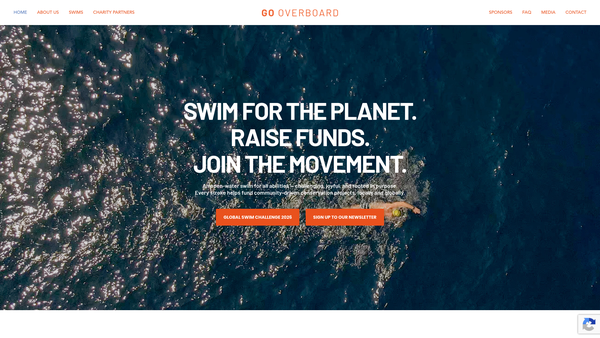 Screenshot of the Go Overboard website