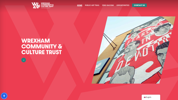 Screenshot of the Wrexham Community And Culture Trust website