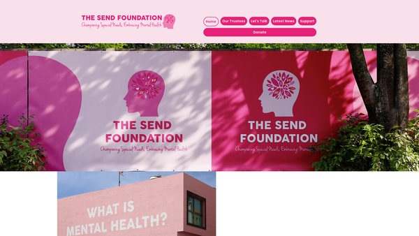 Screenshot of the The Send Foundation website