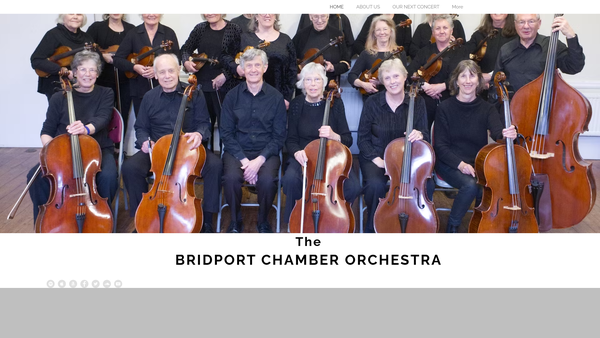 Screenshot of the The Bridport Chamber Orchestra website